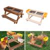Chicken Picnic Table Handmade No Waste Chicken Feeder And Waterer Wooden Coop