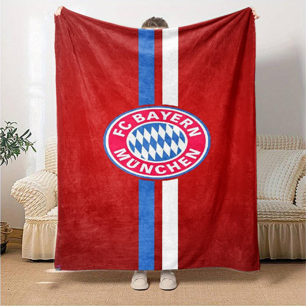 Bayern Munich Theme Printed Blanket - Perfect for Couch, Bed, Travel & Outdoor Use | Machine Washable, Cozy & Durable.