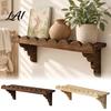 Decorative Wall Mount Organizer 2PCS Wavy Wooden Floating Shelves Mounted Display Rustic Wood Rack Racks Space Saving for Bedroom Living Room Small