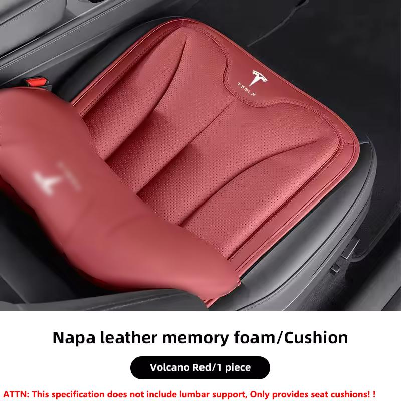 For Tesla Model 3 / Y Juniper Car Headrest Lumbar Support Memory Foam Car Rest Neck Pillow Seat Cushion Cover Car Accessories