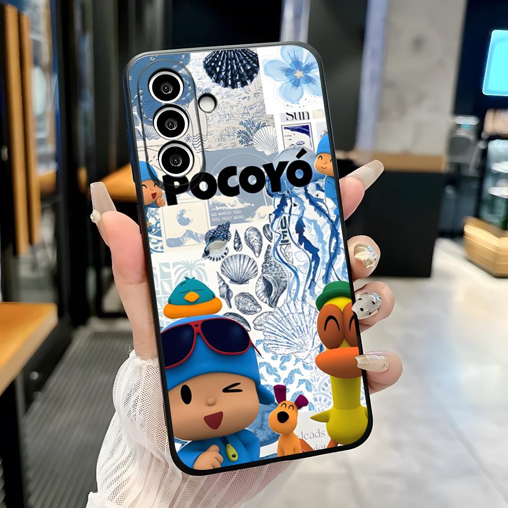 Cartoon P-Pocoyos Cute Phone Case For Samsung S25 Plus S20 S20 Plus S22 Ultra S23 FE S21 Plus S21 Ultra Soft Cover