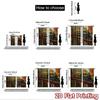 2D flat printing 2pcs Curtain Party Curtains Autumn Train on Bridge Digital Printed Polyester Drapes Holiday Decorations for