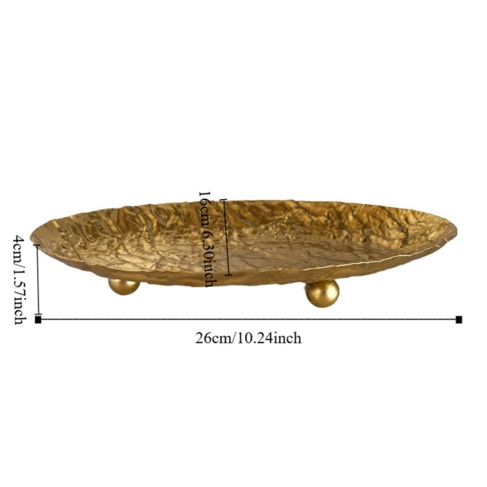 Hammer Texture Desktop Storage Tray Wrought Iron Key Storage Plate  Tea Table
