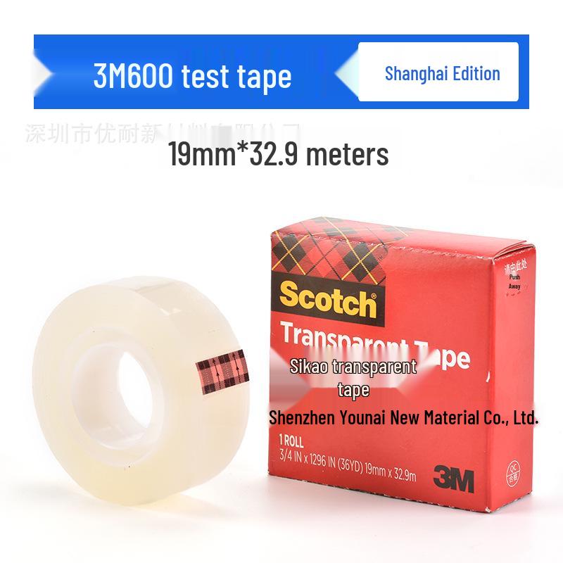 3M Transparent Tape 600: Residue-Free Adhesion Test Tape for Ink, Spray Paint, Stickiness & Tensile Strength