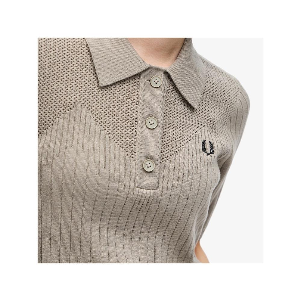 Fred Perry [headquarters Genuine] Fred Perry [женская] шерстяная трикотажная рубашка с пуантами U54 Afpf2417112 U54 qzgAfpf2417112 U54