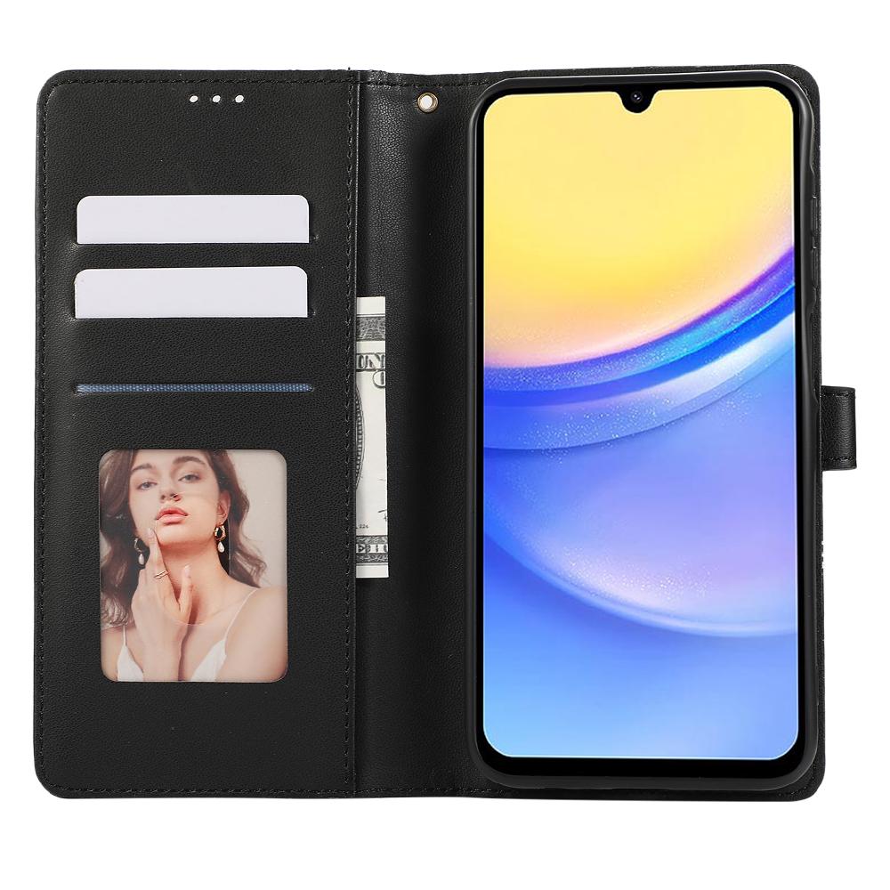 Leather Case For Samsung Galaxy A17/A26 5G/A16 5G/A16 4G 3D Rhombus Grid Imprinted Wallet Phone Cover with Lanyard