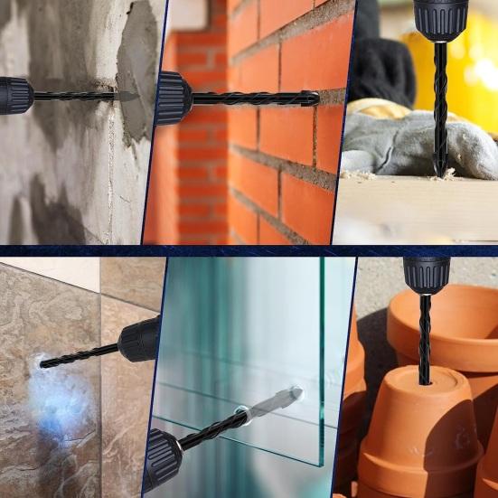 7 шт. Сверла, нержавеющие, устойчивые к коррозии, супер острые, широкие, совместимые, промышленная прочность, карбидное крестовое сверло, комплект наконечников