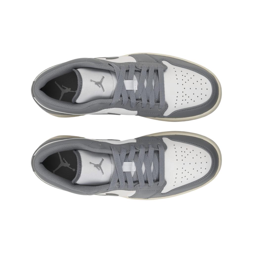 Air Jordan 1 Low Vintage Серые мужские кроссовки Stealth White Sail 553558-053