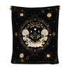 Moon print flannel blanket four seasons decoration sofa bedspread blanket office nap blanket