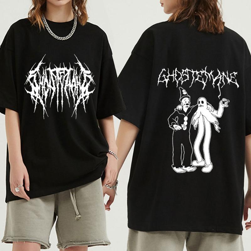 Футболка с графическим принтом Ghostemane, модная футболка в стиле хип-хоп, металл, рок, готика, уличная футболка больших размеров для женщин