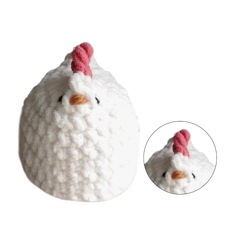 Crochet Chicken Chicken Stuffed Chicken Decoration Stuffed Animal Chicken Mamas and Mini Chicken Party Supply X3UC