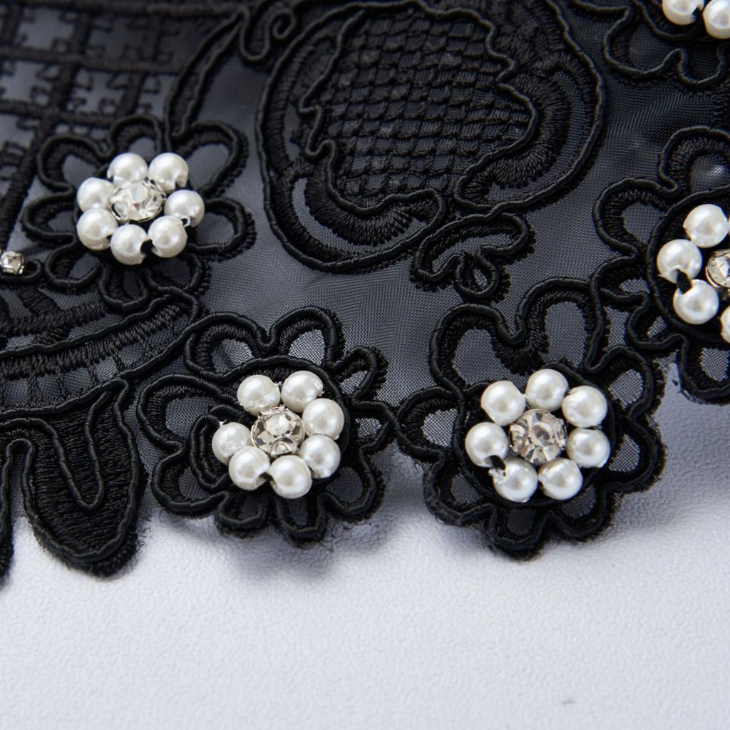 Women Handmade Fake Collar Shawl Decoration Ladies Sweater False Collars Lapel Top Women Apparel Accessories