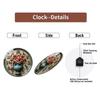 Large 12 Inch Glass Wall Clock with Elegant Script or Calligraphic Numerals