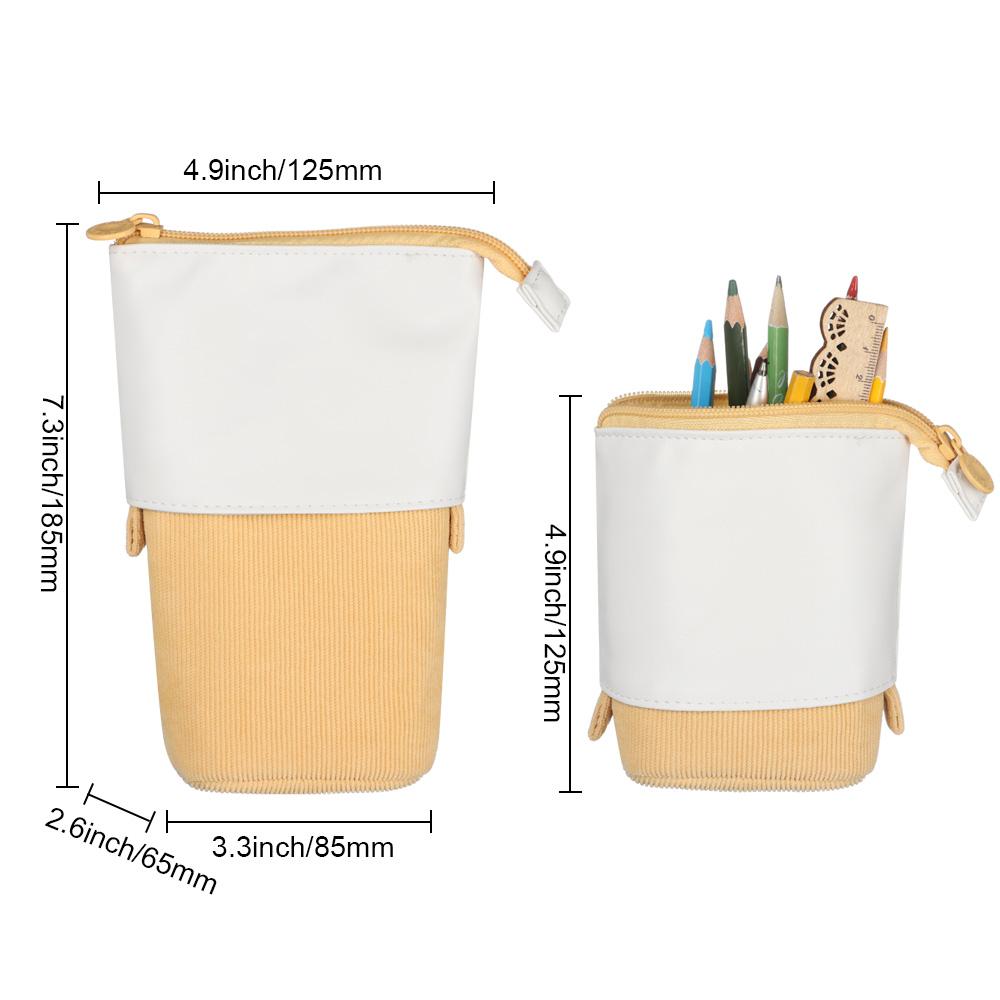 Канцелярские принадлежности Большая вместимость Телескопическая сумка для ручек Пенал Косметичка Коробка для хранения на молнии