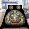 Royal Cat Kingdom Pattern Bedding,Quilt Set Quilt Cover Pillowcase Home Birthday Gift (1*duvet cover+2*pillowcase,without core)