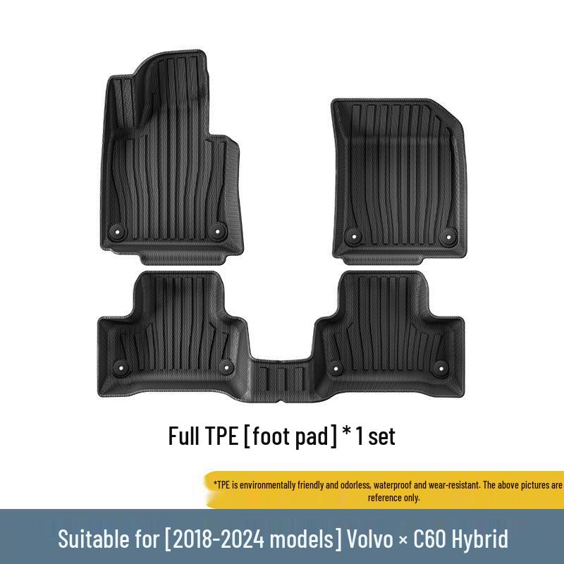 Экологичные коврики для пола из ТПЭ для Volvo XC60 18-26 - Включает грязеотталкивающий коврик в багажник