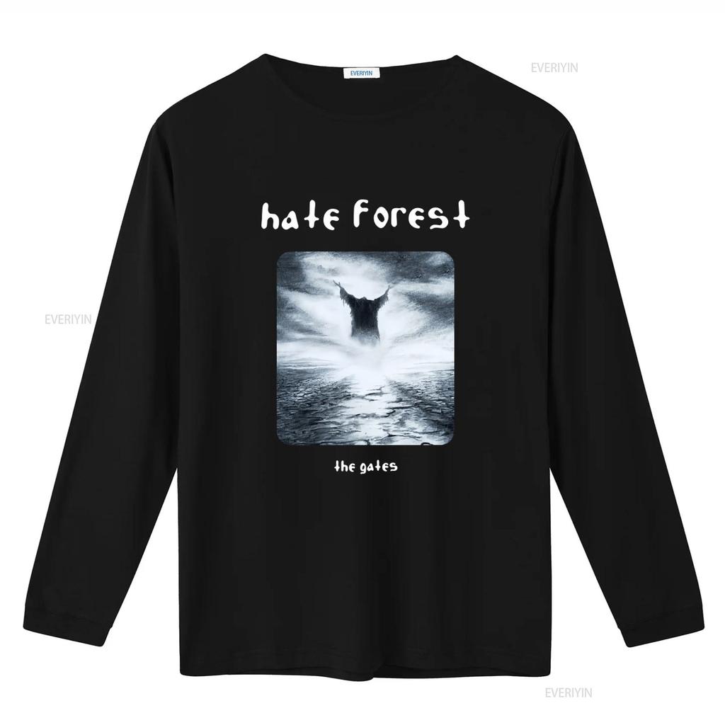 HATE FOREST Принт 'Ворота' Мужская Футболка Черный Хлопок Доступна в Размерах от S до 5XL BE576 винтажный Стильный