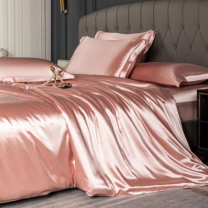 Домашняя кровать комплект простыней из четырех частей летняя шелковистая легкая прохладная простыня из трех частей пододеяльник постельное белье