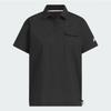 Golf 25SS Women S Woven Short Sleeve Polo Shirt Ik3062 Black