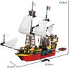 MOULD KING 10137 MOC Revenge Pirate Ship Clamp Blocks Kit Sailing Ship Building Blocks Toys for Adults and Kids