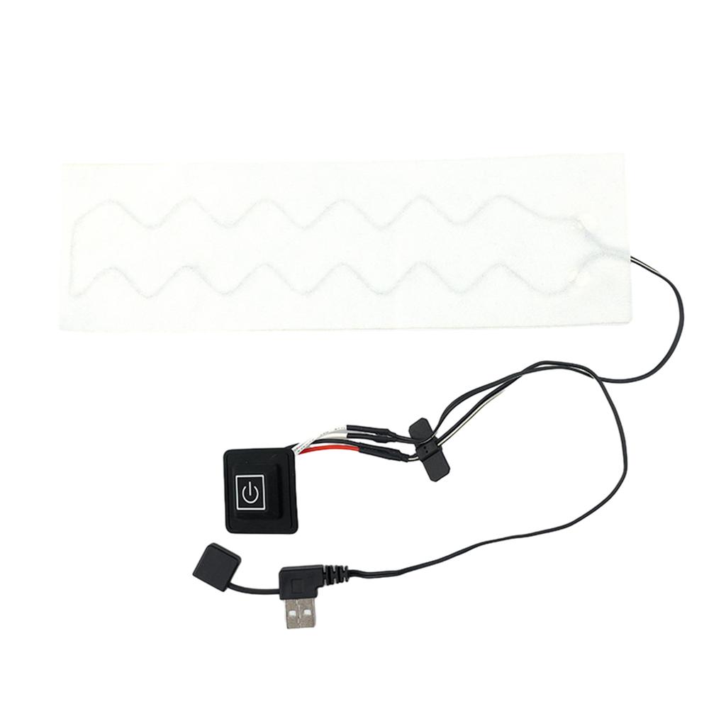 USB Charging Scarf Heating Pad for Men Women 3 Level Adjustable DIY Thermal Scarf Replaceable Heated Pad for Cold Weathe