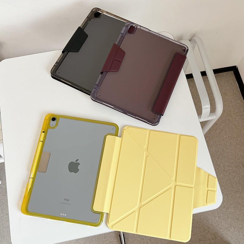 Slim Acrylic IPad 11 Case With Pen Slot Stand Shockproof Air 8 Mini 7 Protective Cover 2026 Models