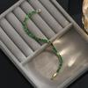Корейский женский браслет с зеленым цирконом - Модный, Универсальный, Сладкий и Крутой стиль, Ручной аксессуар