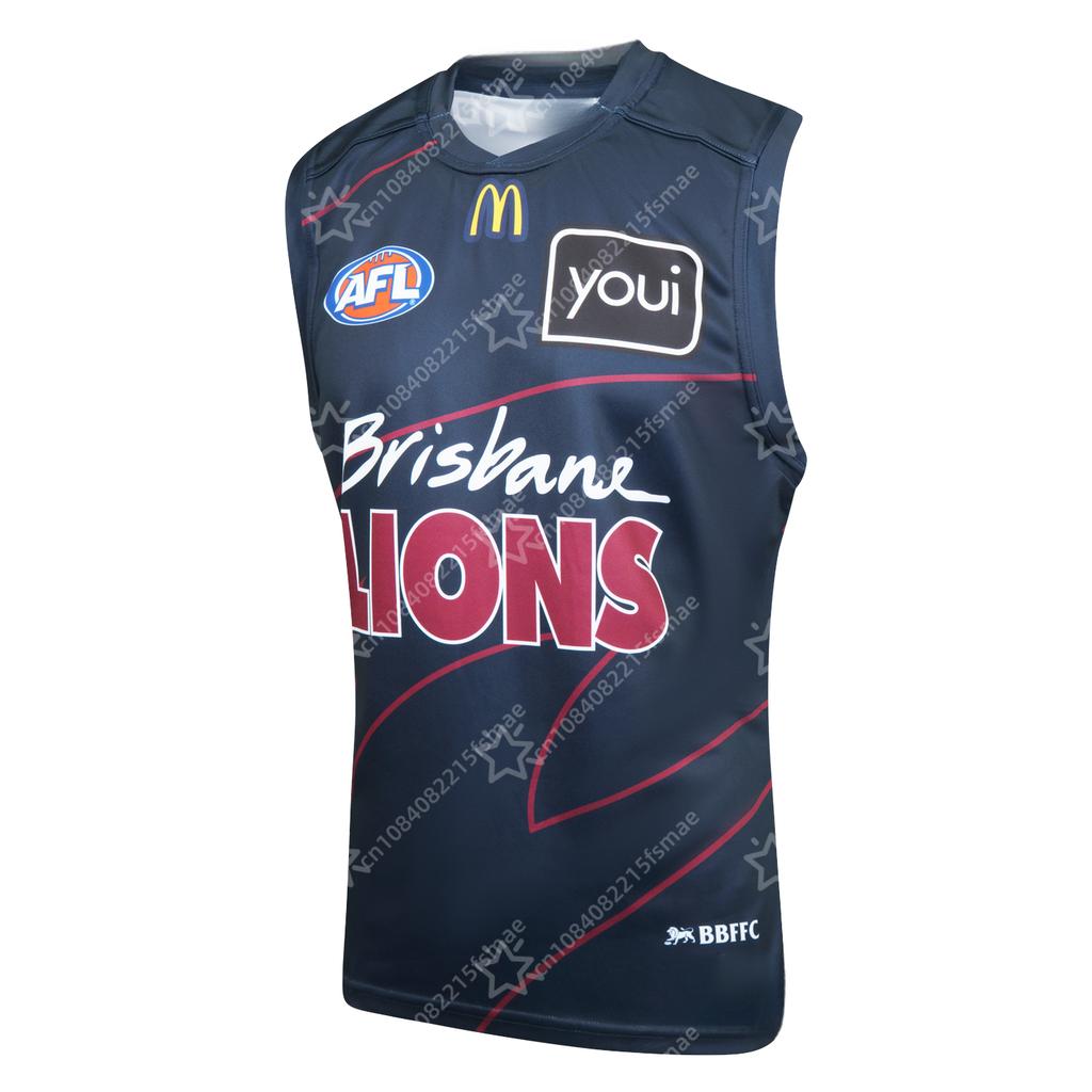 AFL Brisbane Lions 2025/2026 Официальная Реплика Домашняя Тренировочная Историческая Джерси Мужская Без Рукавов Футболка для Футбола BBFFC Фанская Одежда