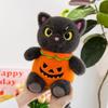 32 см Милая плюшевая игрушка Хэллоуинский кот Креативная кукла-кот в костюме тыквы, успокаивающая, в качестве подарка на день рождения и Рождество для детей