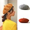Beret Female Autumn and Winter Wild Pumpkin Hat Woolen Painter Hat Art Retro Beret Hat