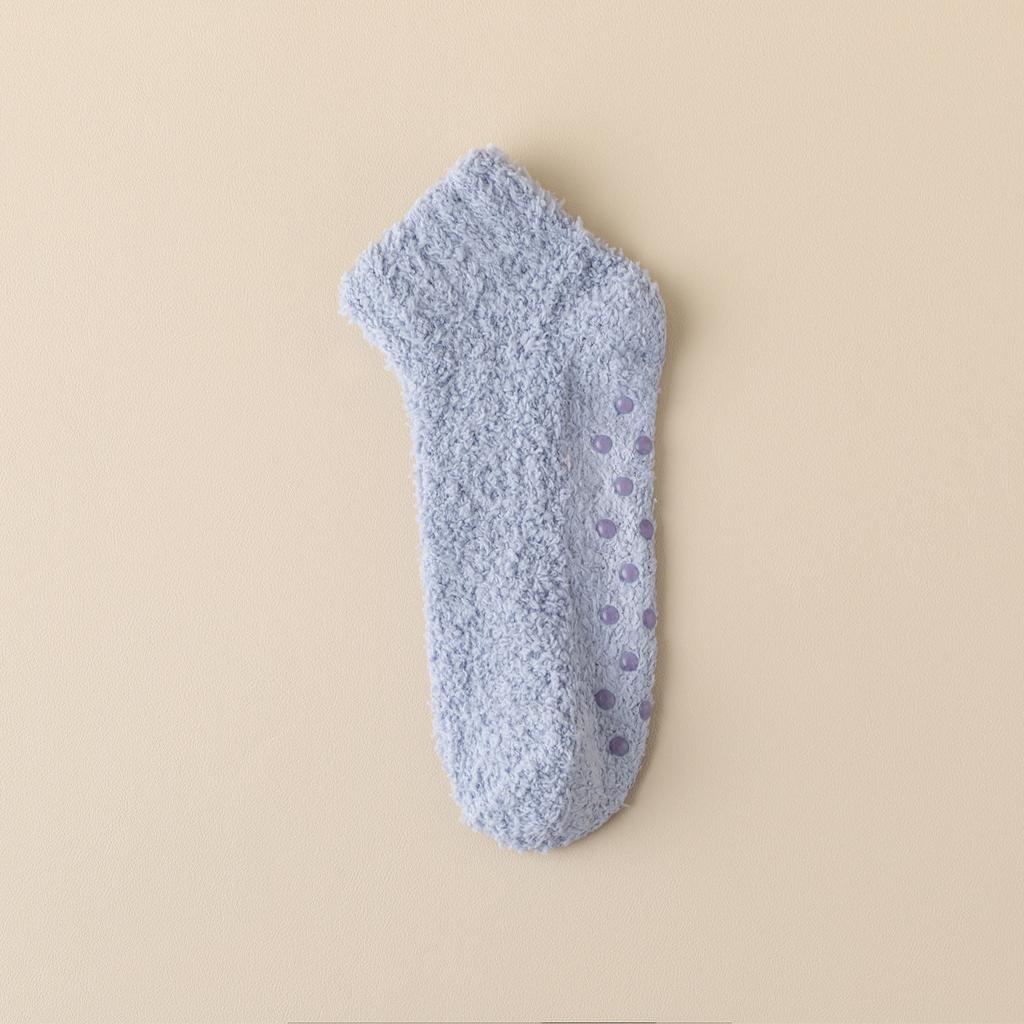 Осень Зима Нескользящие Коралловые Напольные Носки Ковер Домашние Тапочки Для Сна Комнатные Короткие Носки Женские Толстые Теплые Носки