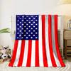 A blue field with white stars alongside red and white vertical stripes. for all seasons blanket lunch break throw gift