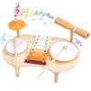 Kids Drum Set For Toddler Musical Instrument Toys Montessori Wooden Percussion Drum Sensory Toys Xylophone Kit Educational Toys