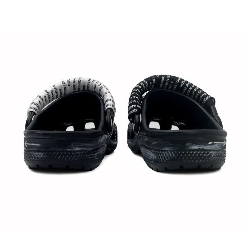 Crocs Классические клоги EVA Мятежный Медведь Атака Готическая Камелия Граффити Мода Универсальные Обувь с отверстиями Унисекс Черно-белые