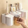 1pc Wall Mounted Toothbrush Holder Magnetic Mouthwash Cup Multifunctional Toothbrush Storage Rack Bathroom Accessories