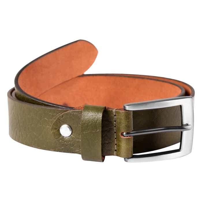 Ceinture - LEONARDO VERRELLI - LV0045 - Cuir véritable - Vert - Longueur 130 cm