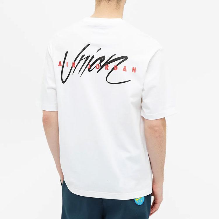 Jordan Reverse Dunk Print Sports Crew Neck Short Sleeve T-Shirt Men Tops White CZ1458-100