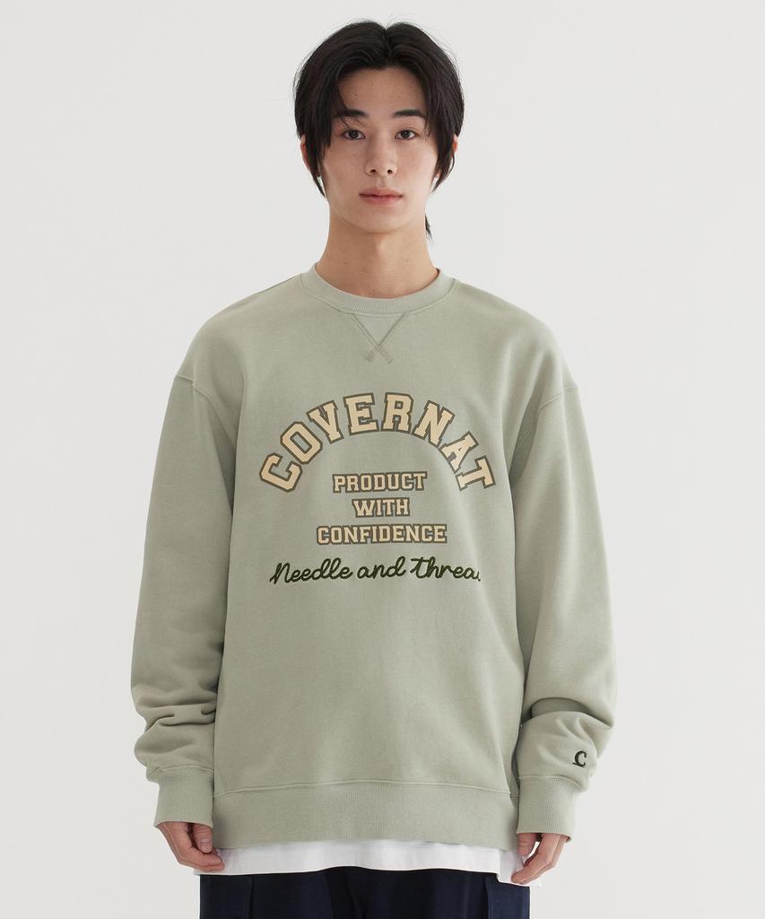 COVERNAT Classic Arch Logo Sweatshirt Light Khaki