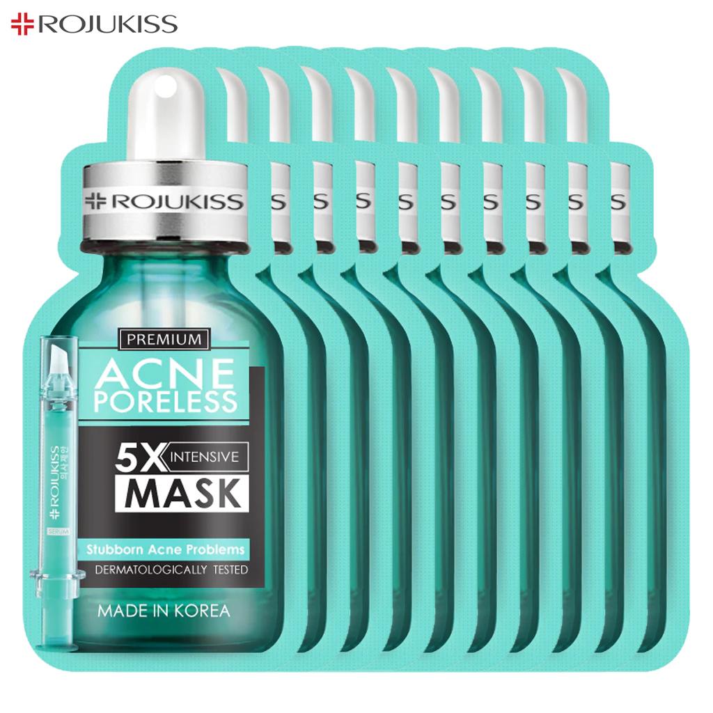 Rojukiss Акне/Укрепляющая/Красная сыворотка/Глута/HYA/Омега/Идеальная/Восстанавливающая/Белая/Цинковая интенсивная маска без пор 5X 25 мл - Thai Skincare