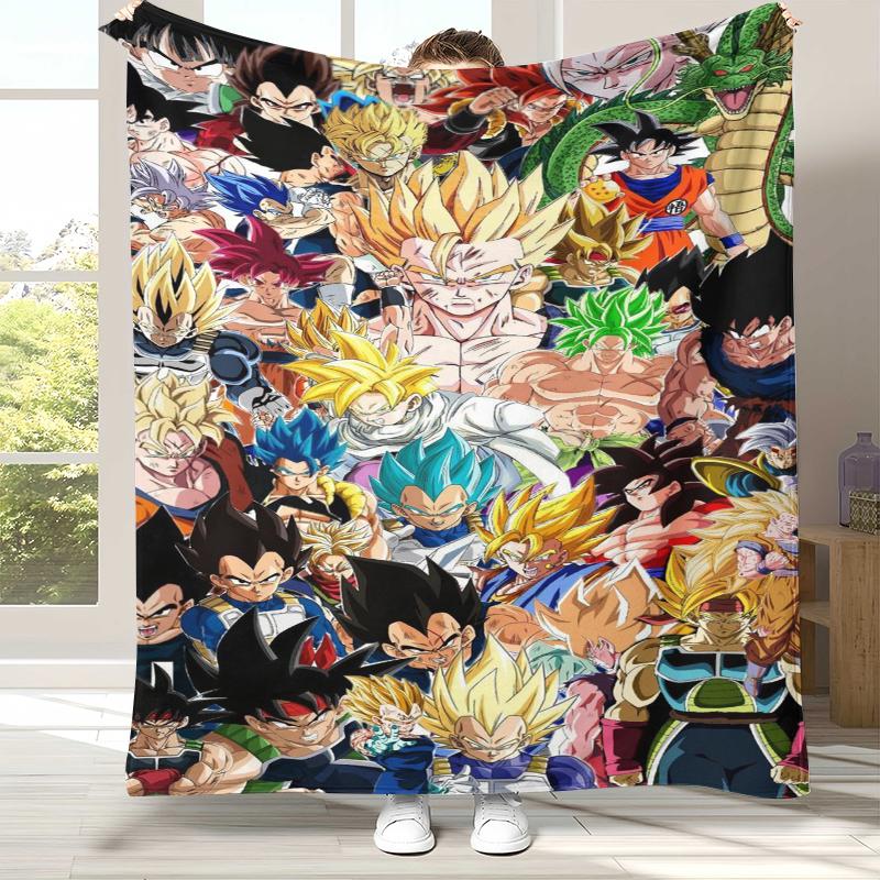 Аниме D-Dragon Ball Игра Мультфильм Фланелевое Одеяло, Ультра Мягкое Теплое Плюшевое Покрывало для Дома Спальни Кровати Дивана Офиса Кемпинга