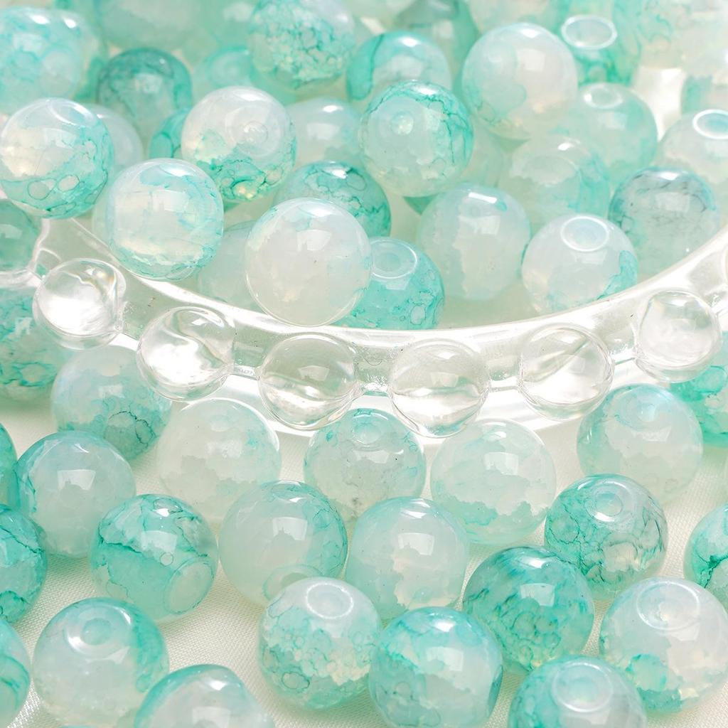 Браслет из стеклянных бусин «половина сахара» с пузырьками желе 8-10 мм - круглые свободные бусины для аксессуаров ручной работы