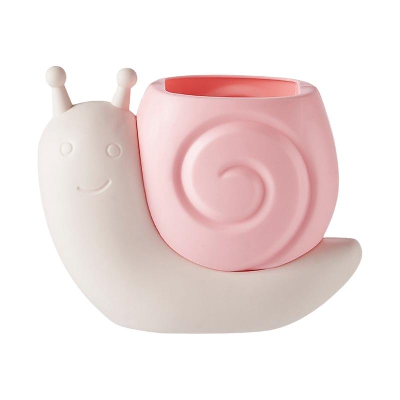 Plastic Desktop Organizer Cartoon Snail Shape Pen Pencil Organizer For Kids Study School Office Supplies