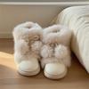 Warm Shoes, Comfortable and Cute, Fluffy Snow Boots, Casual New Style, Outerwear with Fleece Cotton Shoes for Women