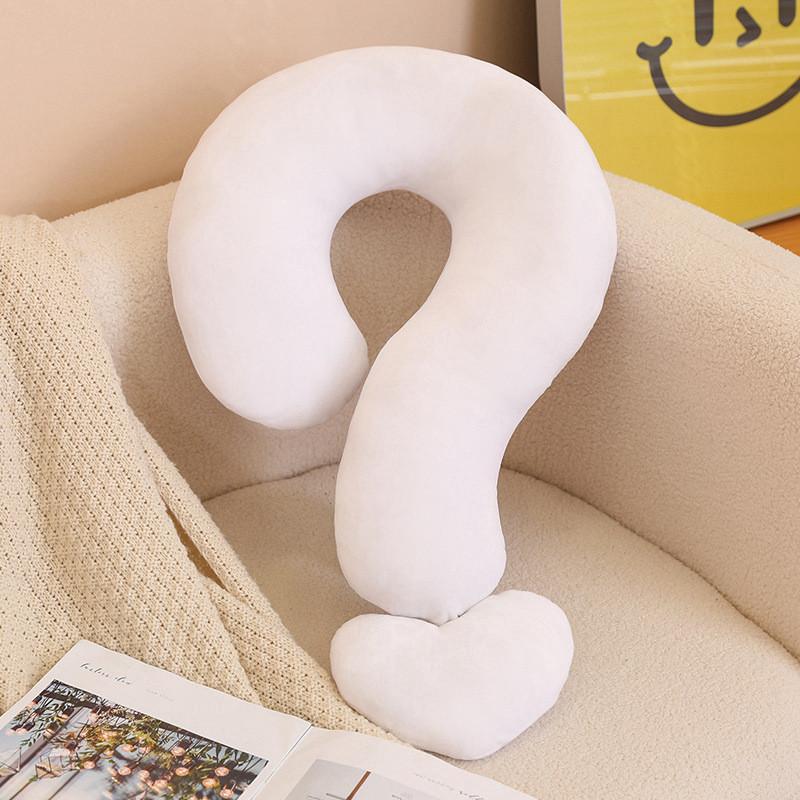 Neck Question Mark Pillow Plush Toy Cartoon Stuffed Doll Cute Decorative Cushion