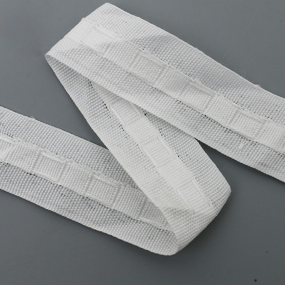 30 метров шторная плиссированная лента кольца люверсы верх на петлях пробивная крючок штанга заголовок белая лента