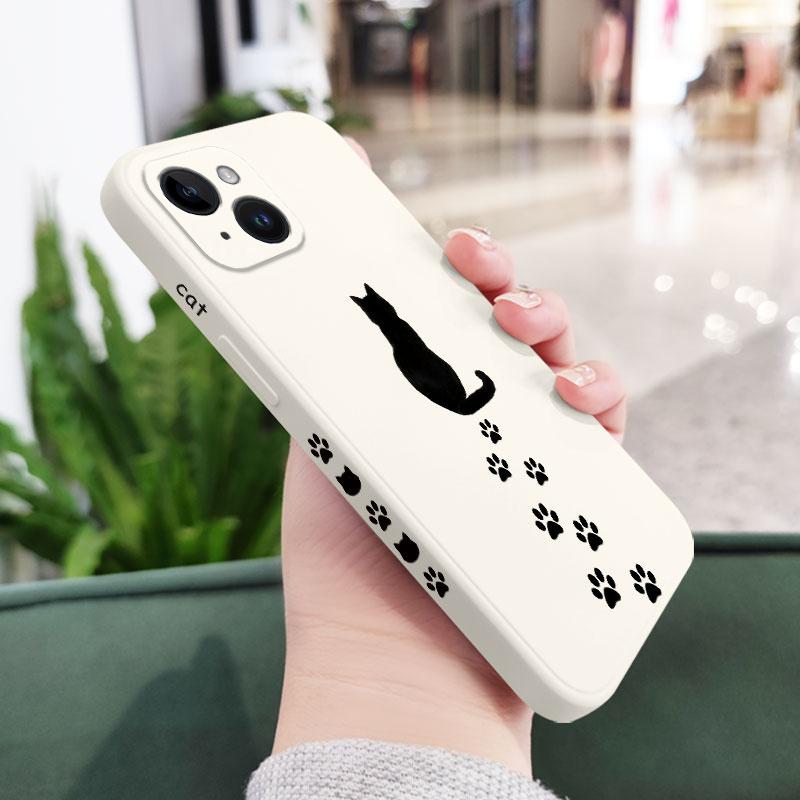 Чехол для телефона с отпечатком кошачьей лапы для iPhone 17 17 Air 16 16e 15 14 13 12 11 Pro Max Mini X XR XS Plus