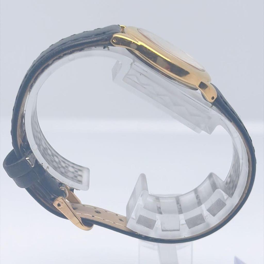 Used New battery belt SEIKO Noire blue hands Arabic numeral dial gold ladies watch