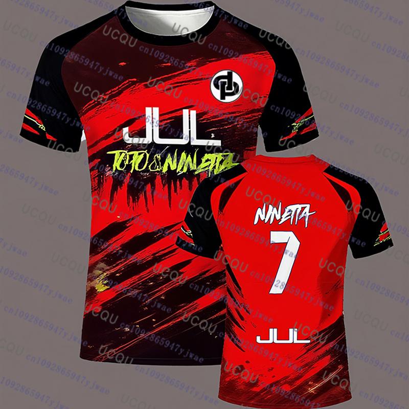 90-minute JUL Toto&Ninetta Pré Series Soccer T-shirt Women Men's Summer Outdoor Sports Quick-drying Women's Training T-shirt