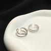 Нишевый Дизайн Простой Двухслойный Кольцо-Крест Женское Модный Стиль Личность Регулируемое Кольцо на Указательный Палец