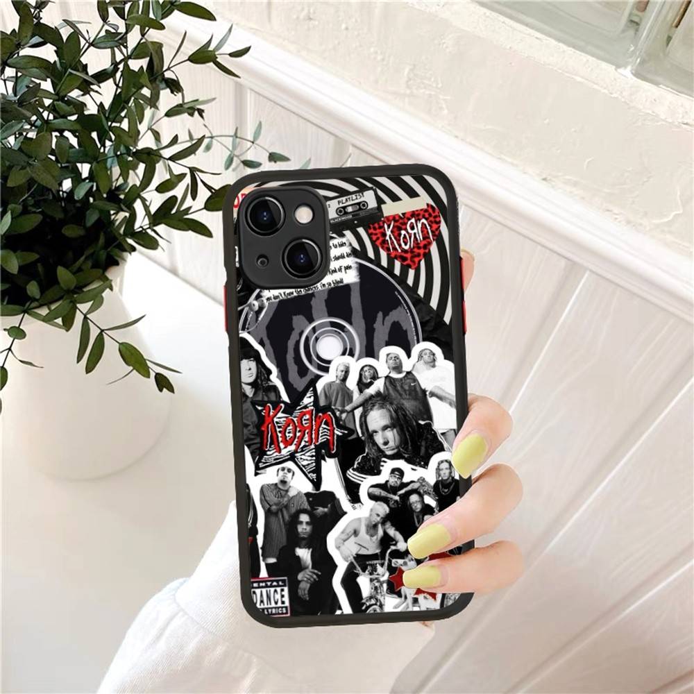 Rock Band K-Korn Phone Case for iPhone 16 15 14 11 12 13 Pro Max X XS Translucent Matte Cover